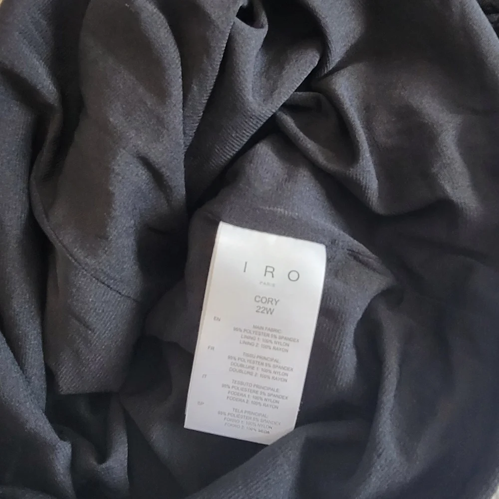 🆕️ IRO Cory Ruched Cloqué Mini Dress in Black - Picture 11 of 16